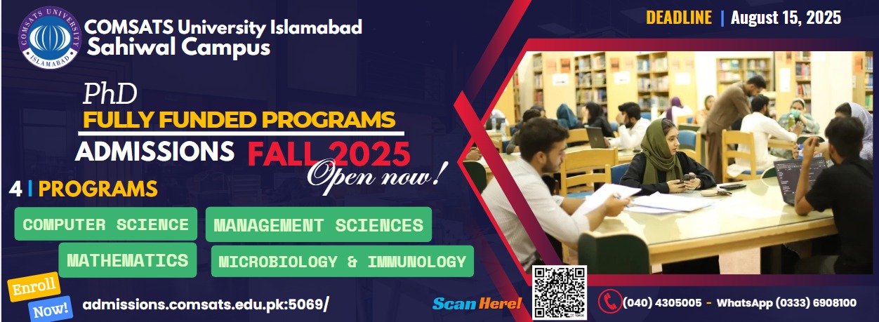 Fully Funded PhD Admissions Fall 2025